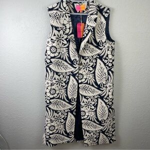 NEW VILAGALLO bianca vest in floral jacquard‎